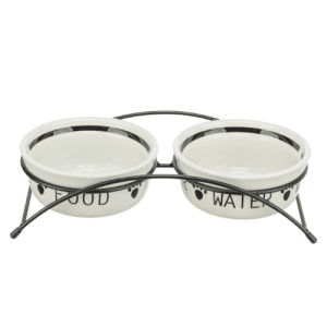 Keramičke posude za pse na metalnom stalku